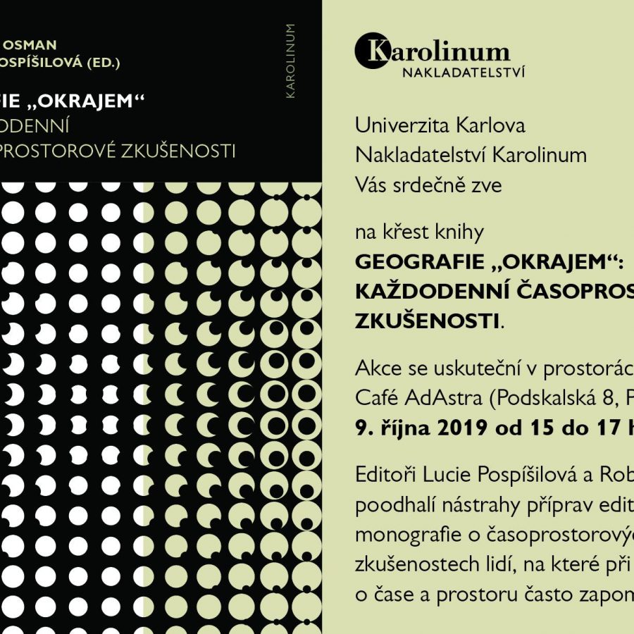 Křest knihy Geografie “okrajem”