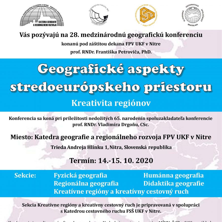 28. ročník konference Geografické aspekty stredoeurópskeho priestoru