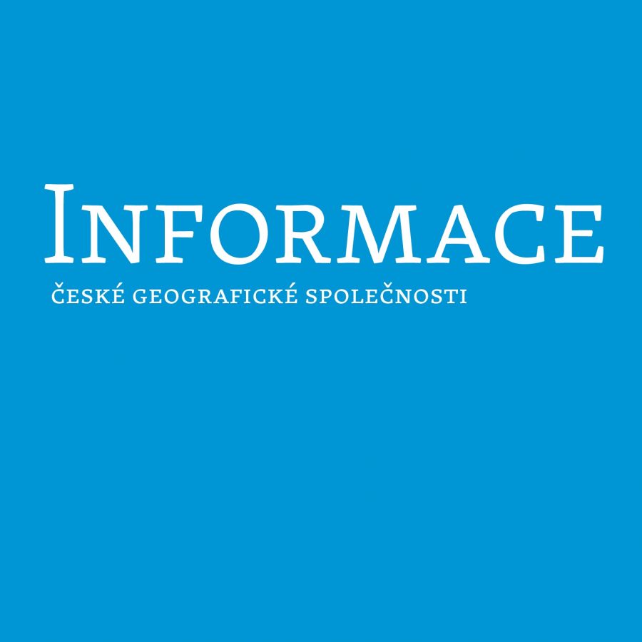 Vyšlo nové číslo časopisu Informace České geografické společnosti