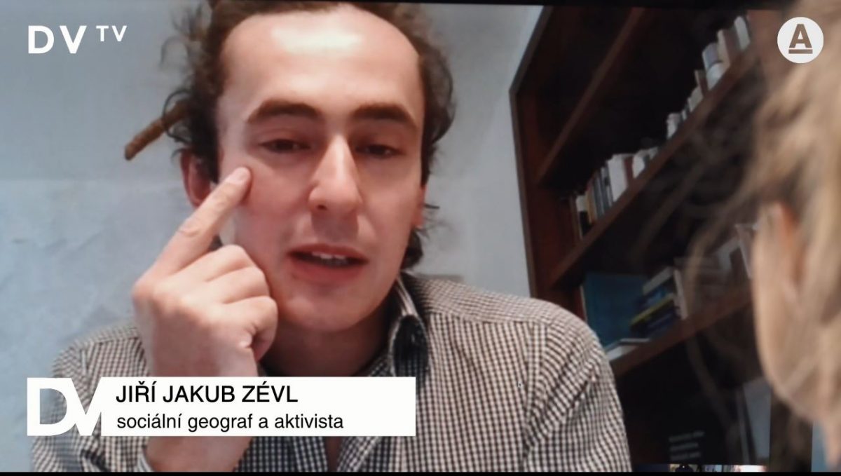 Sociální geograf a aktivista Jiří Jakub Zévl v DVTV