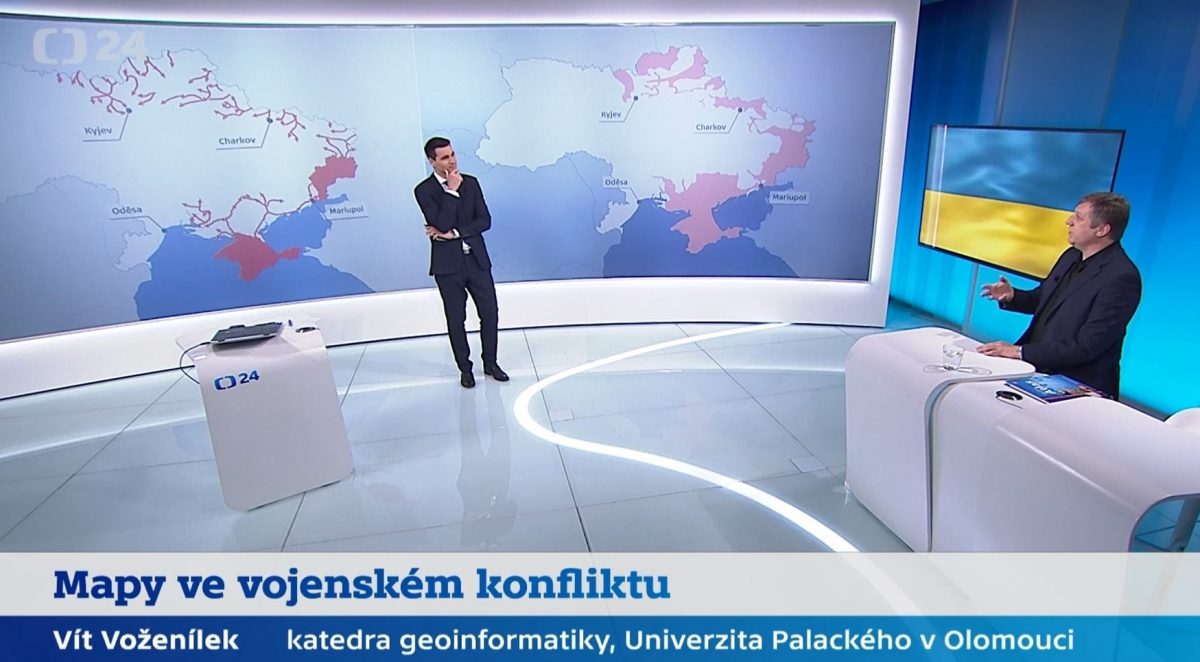 Prof. Vít Voženílek vystoupil v ČT na téma „Mapy ve vojenském konfliktu“