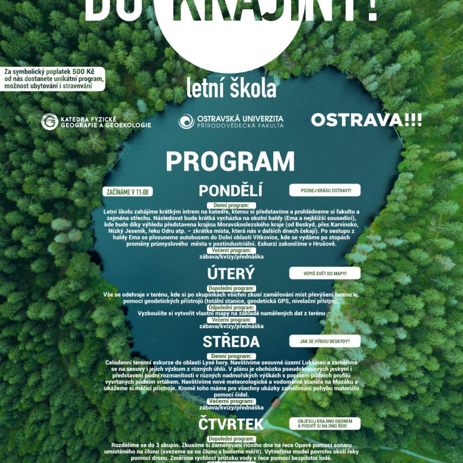 Letní škola DO KRAJINY pořádaná ostravskými geografy
