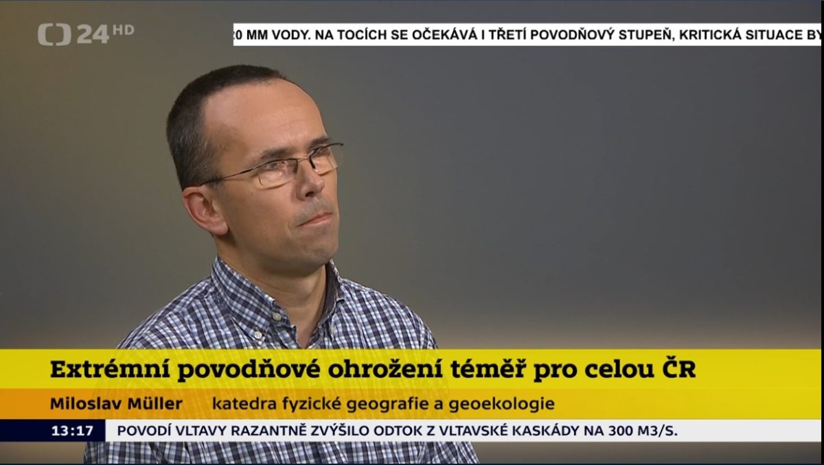 Fyzický geograf RNDr. Miloslav Müller, Ph.D. k aktuálnímu riziku silných srážek