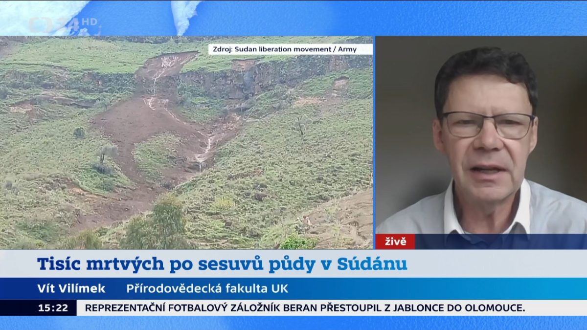 Profesor Vilímek o katastrofických sesuvech v Súdánu