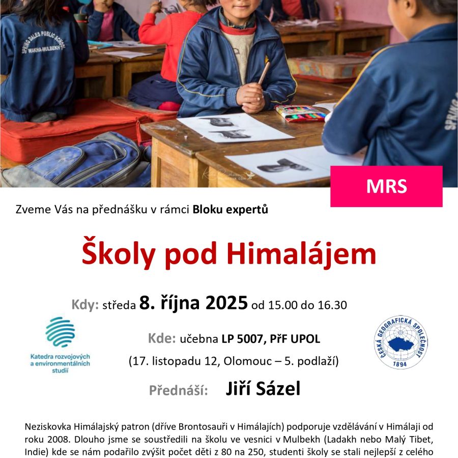 Pozvánka na přednášku Školy pod Himalájem