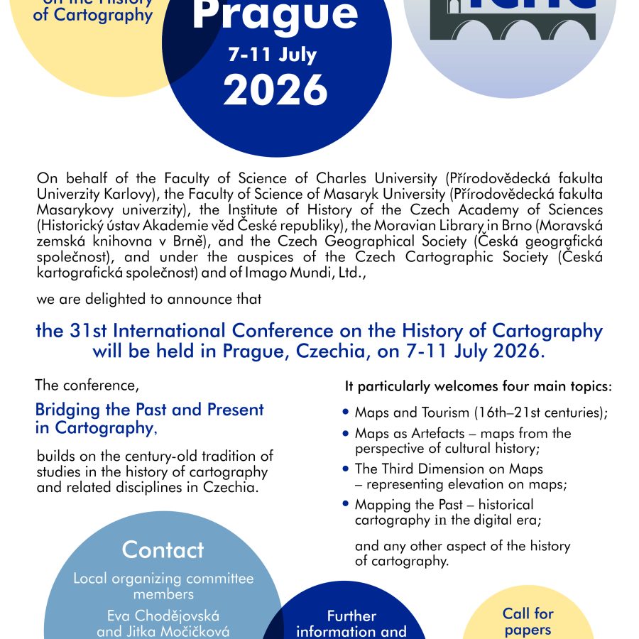 Call for papers na konferenci International Conference on the History of Cartography